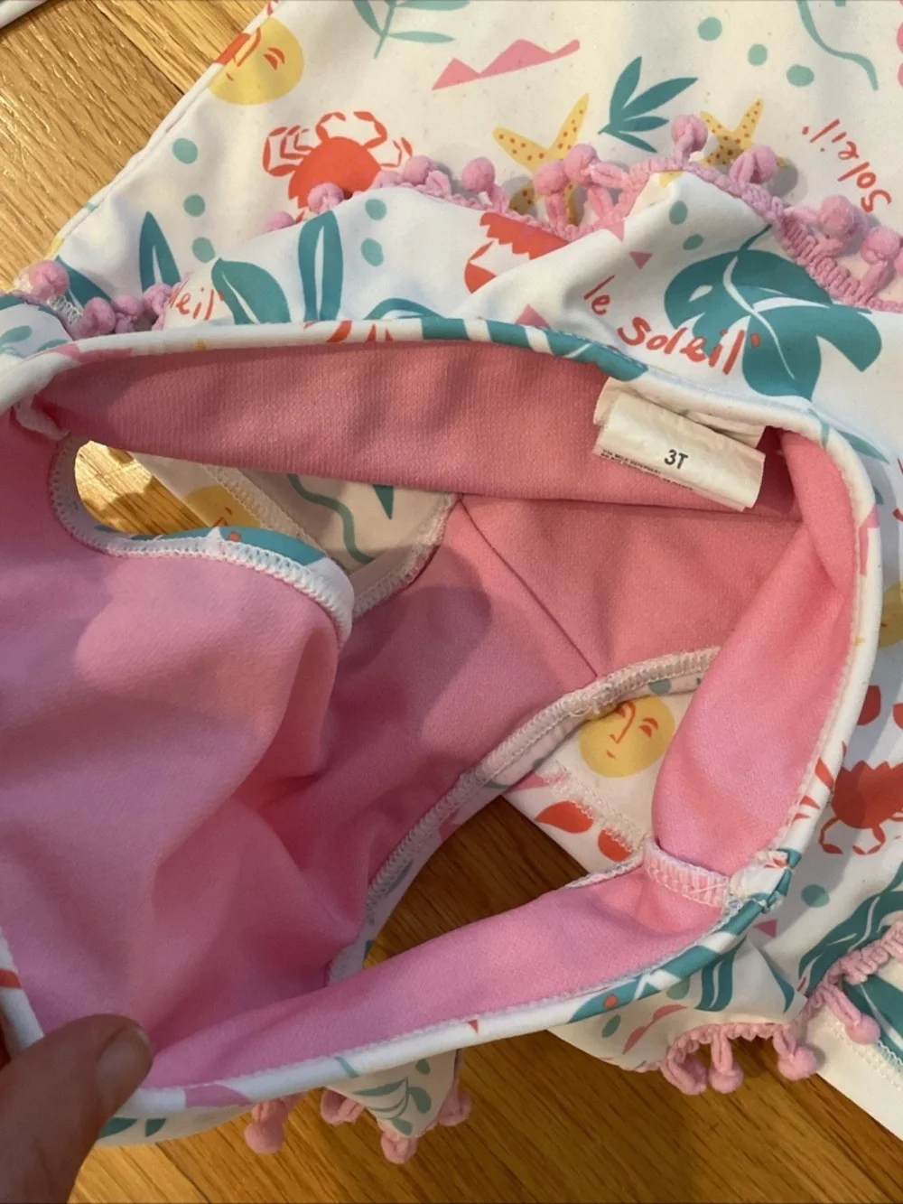 Bundle Of 2 Girls 3T Two-Piece Long Sleeve Swimsuits - Feather 4 Arrow, Carters